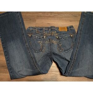 Apple Bottoms Jeans Womens Size 11 Bootcut Embellished Rhinestone Denim Pants